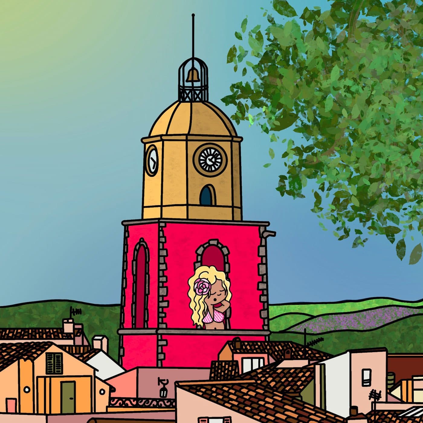 Illustration de Saint-Tropez, hommage à Brigitte Bardot